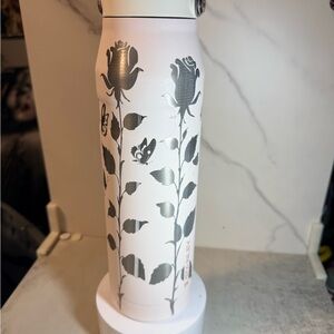 Stanley White and Silver Floral Thermos